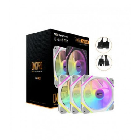 DARKFLASH DM12 PRO PWM A-RGB 120mm (3 En1) blanco