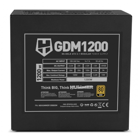 Nox Hummer GDM1200W Modular ATX3.1 8 plus Gold