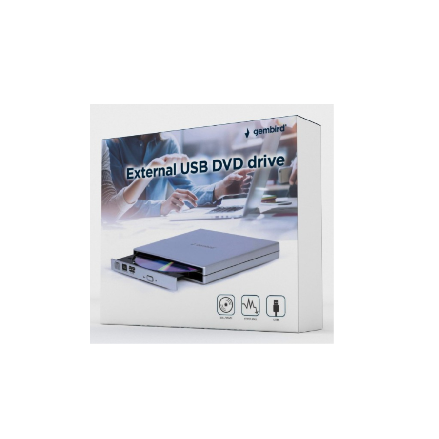 Gembird Grabadora DVD Externa DVD-USB-021-SV Plata