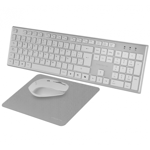Tacens pack 3EN1 Teclado+Ratón+Alfom Inalámbrico Blanco