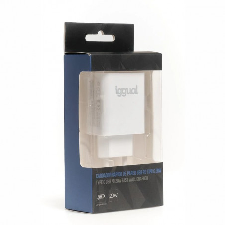 iggual Cargador rápido USB PD tipo C 20W