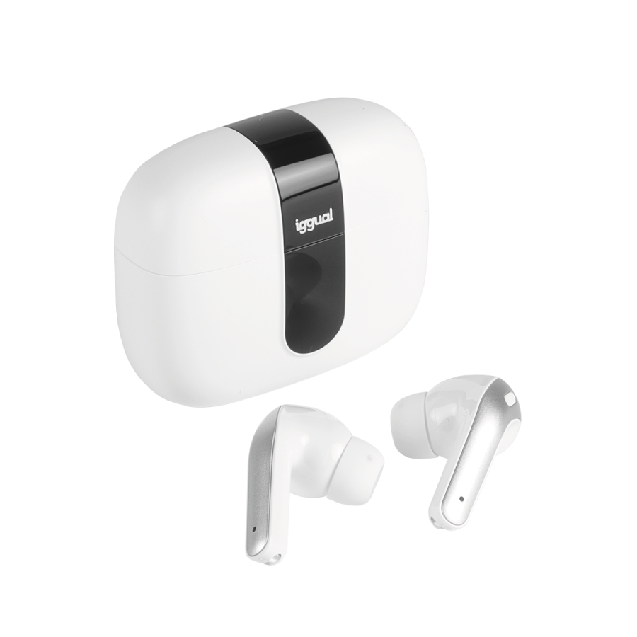 iggual Auriculares inalámbricos TWS Bluetooth blanco