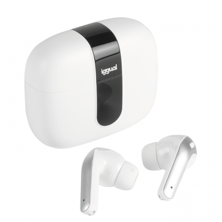 iggual Auriculares inalámbricos TWS Bluetooth blanco