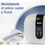 iggual Auriculares inalámbricos TWS Bluetooth blanco