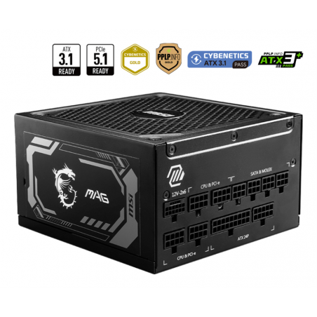 FUENTE ALIMENTACION MSI MEG A1250GL PCIE5 1250W 80 PLUS GOLD