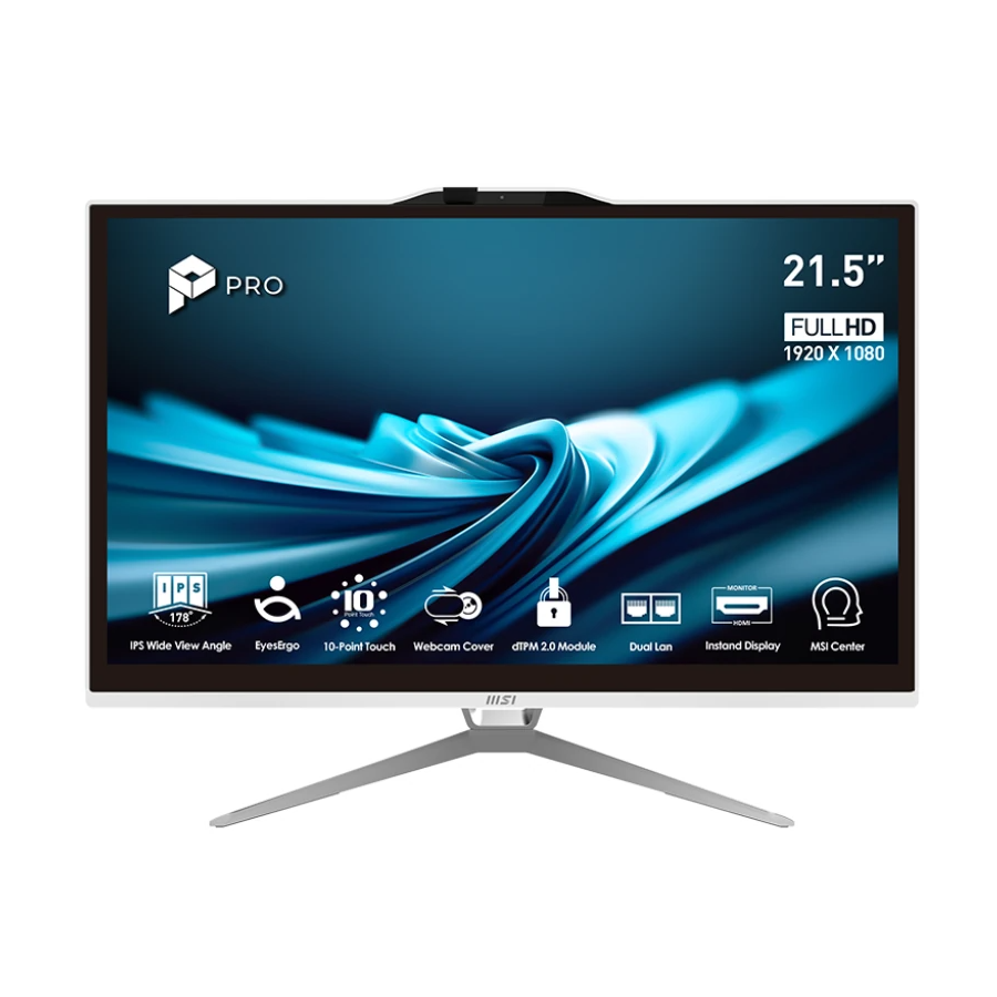 MSI Pro AP222T-641EU G7400 8GB 128GB W11P 22" IPS táctil Blanco