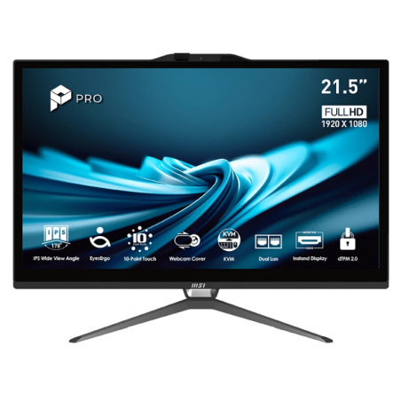 MSI Pro AP222T-497EU G7400 4GB 128GB 22" IPS táctil Sin S.O Negro