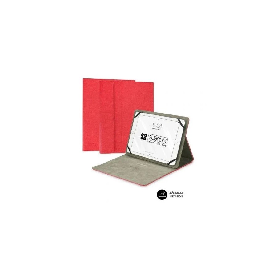Subblim Funda Tablet Clever Stand para Tablets de 9.6"-11" Roja