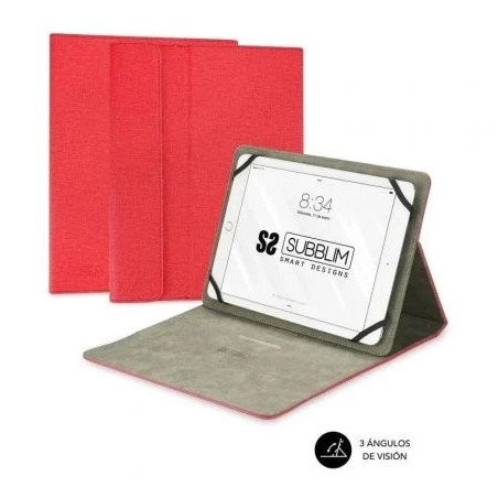 Subblim Funda Tablet Clever Stand para Tablets de 9.6"-11" Roja