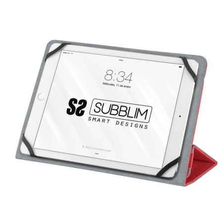 Subblim Funda Tablet Clever Stand para Tablets de 9.6"-11" Roja