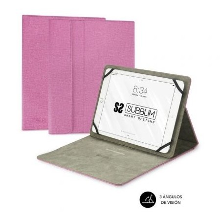 Subblim Funda Tablet Clever Stand para Tablets de 9.6"-11" Rosa