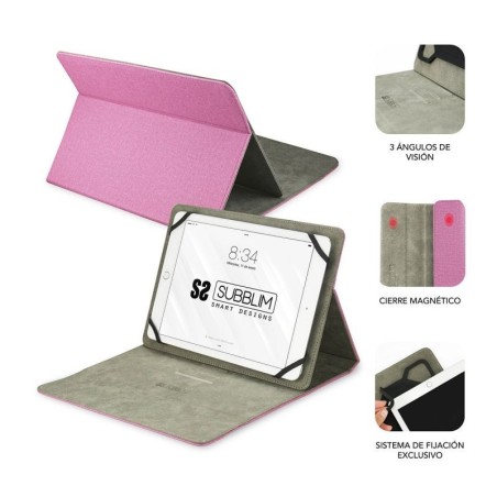 Subblim Funda Tablet Clever Stand para Tablets de 9.6"-11" Rosa