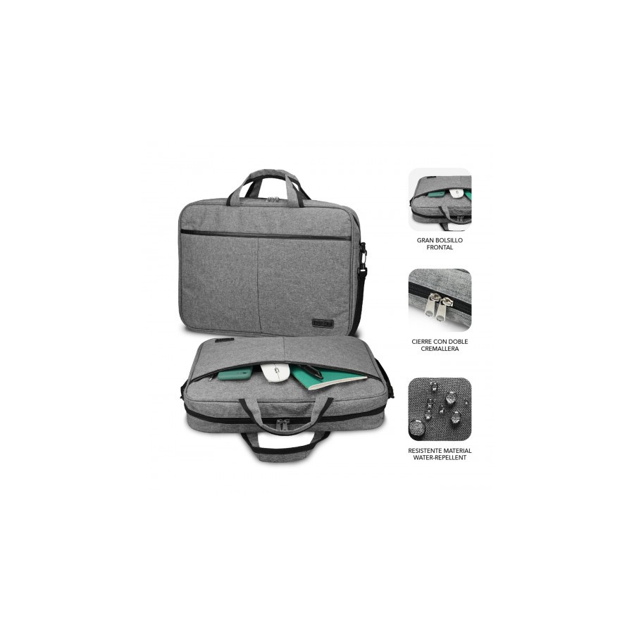 SUBBLIM Maletín Ordenador Elite Laptop Bag 13,3-14" Grey