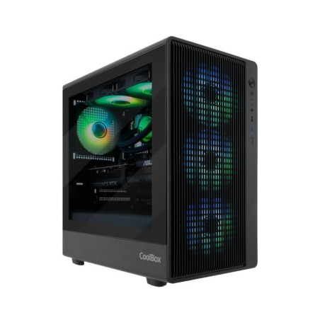 COOLBOX GM350 DARKFACE GPU MAX 315mm CRISTAL TEMPLADO LIQUIDA 240mm USB-C NEGRA