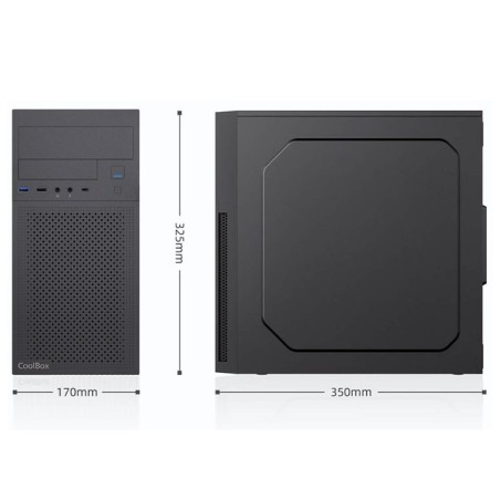 COOLBOX M680 GPU MAX 295mm 1x5.25 2x3.5 3x2.5 F.A BASIC 500W COLOR NEGRO