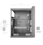 TACENS 2FORTISII NEGRA FRONTAL MESH GPU 235mm ASA DE TRANSPORTE