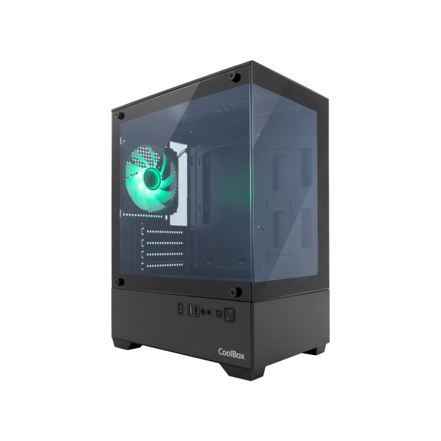 CAJA MICROATX COOLBOX GM2000 VISION LITE GPU MAX 280mm 1x3.5 1x2.5 USB-C NEGRO