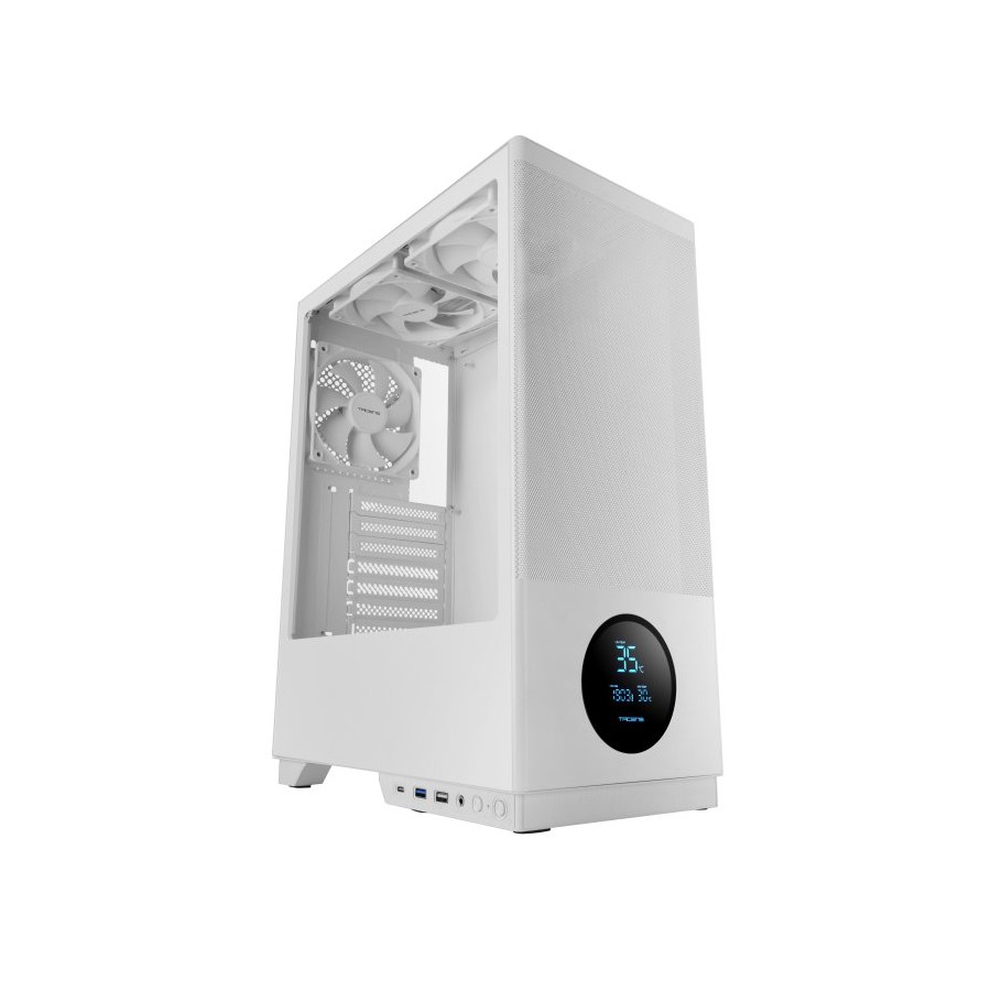 CAJA ATX 2SAGITTA20 GPU MAX 332mm 1x3.5 2x2.5 BLANCO PANTALLA DIGITAL EDICION 20 ANIV