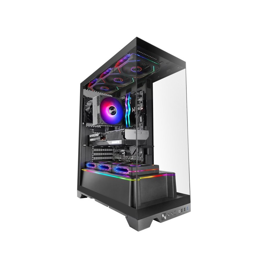 CAJA ATX MARS GAMING MCPRISMA NEGRO TRIPLE CRISTAL TEMPLADO GPU MAX. 430mm 4x2.5