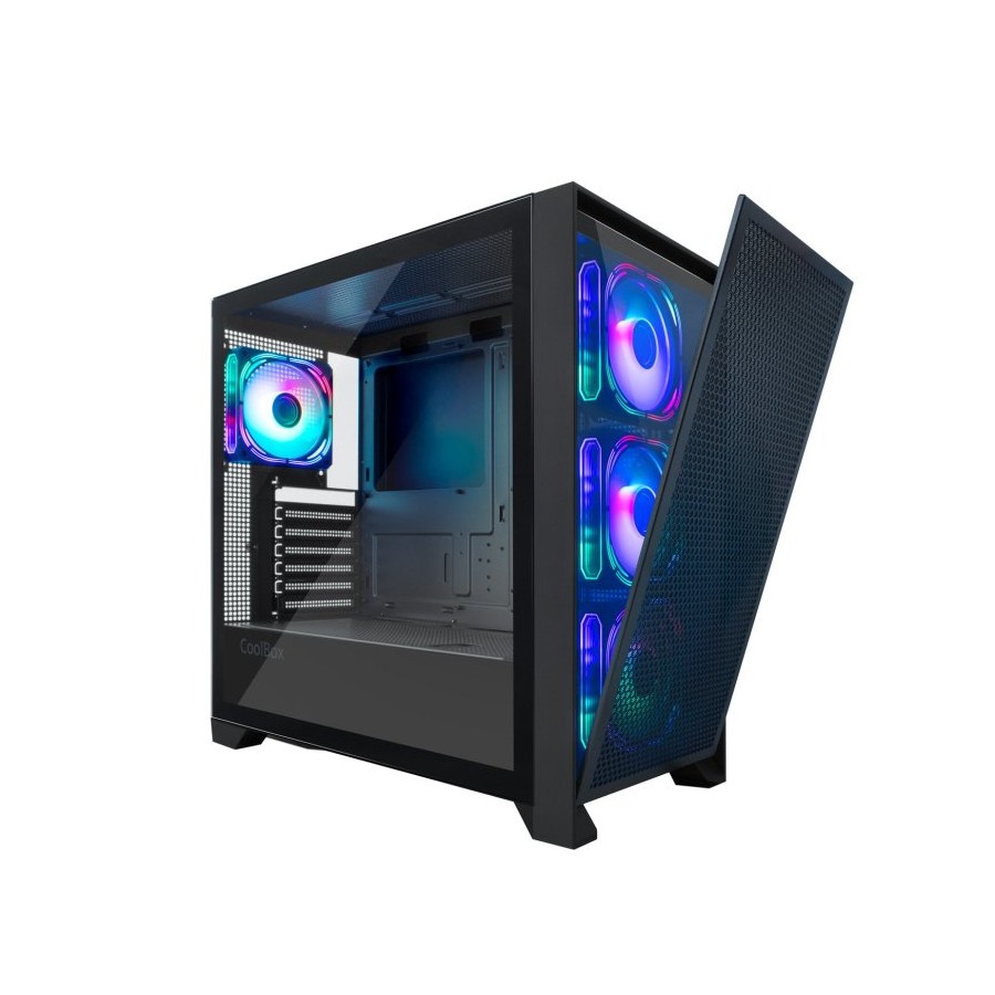 CAJA ATX COOLBOX GE2000 DUALVIEW GPU MAX. 395mm 2x3.5 1x2.5 NEGRO