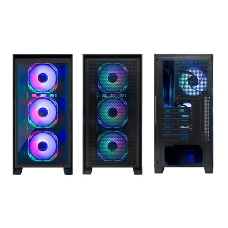 CAJA ATX COOLBOX GE2000 DUALVIEW GPU MAX. 395mm 2x3.5 1x2.5 NEGRO