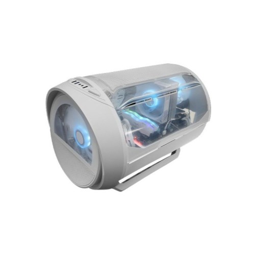 CAJA MICROATX GAMING MARS GAMING MCCYLON BLANCO DISEÑO TURBINA GPU 365mm 2x3.5 2x2.5