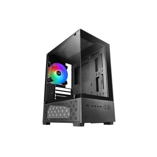 CAJA MICROATX GAMING MARS GAMING MC-SE2 BLACK CRISTAL CONTINUO GPU 290mm 1x3.5 2x2.5
