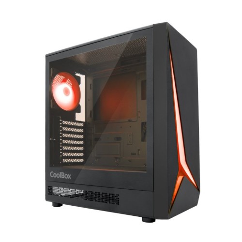CAJA ATX COOLBOX GA450 STAR LIGHT ARGB CRISTAL TEMPLADO GPU MAX. 340mm 1x3.5 5x2.5 NEGRO