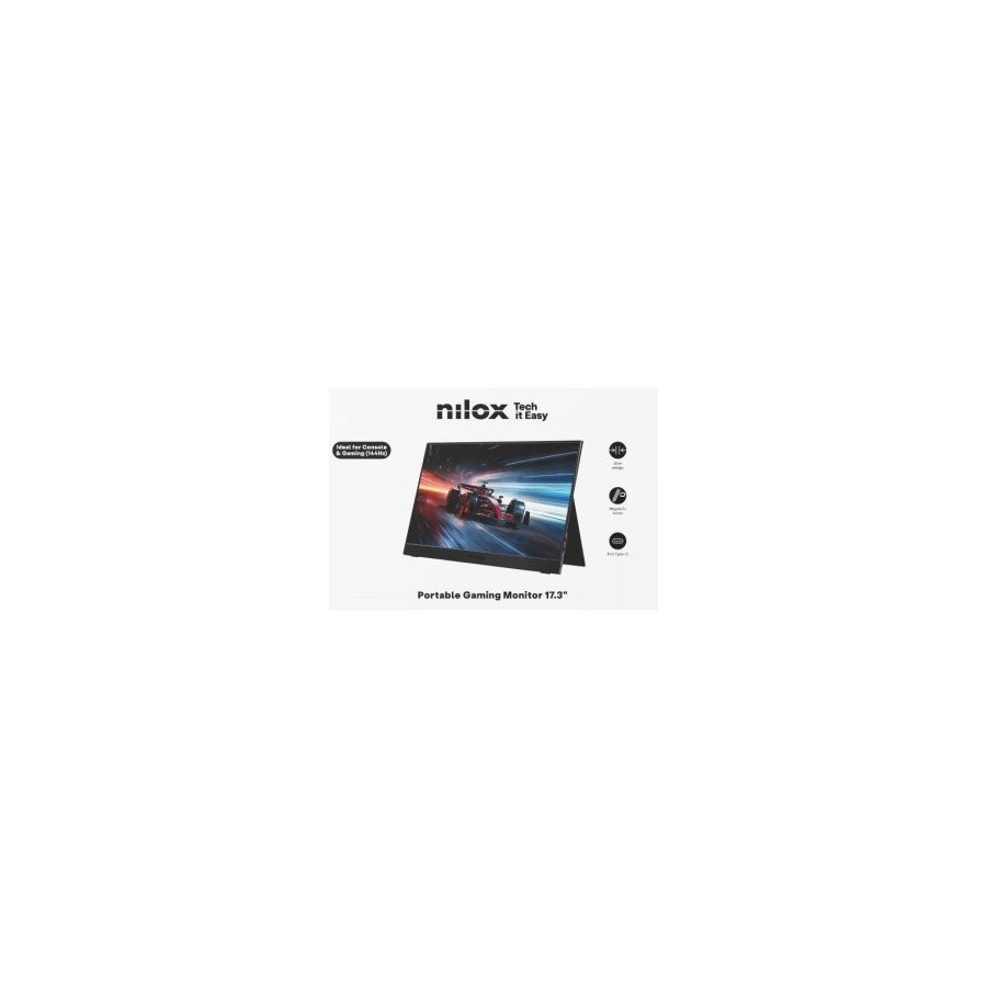 17,3" PORTABLE USB-C MINI-HDMI NILOX NXMP17FHD1441 IPS FHD 144Hz 0MS COLOR NEGRO