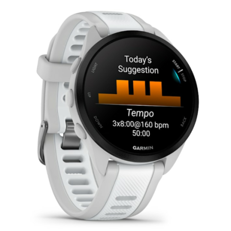 Garmin Forerunner 165 Music (1.2") AMOLED táctil 4GB GPS (satélite) Blanco