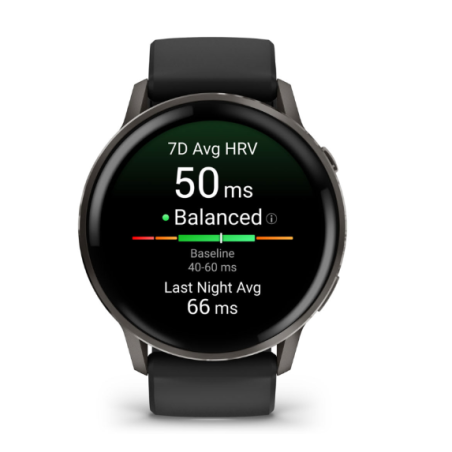 Garmin Venu 4 (1.4") AMOLED táctil 8GB GPS (satélite) Negro