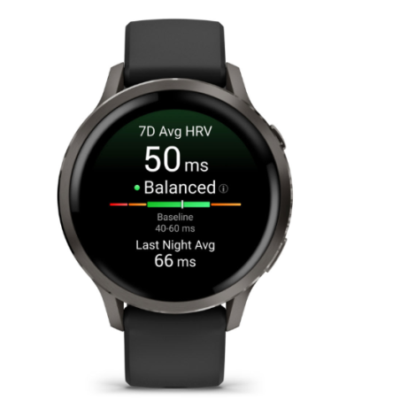 Garmin Venu 4 (1.2") AMOLED táctil 8GB GPS (satélite) Negro