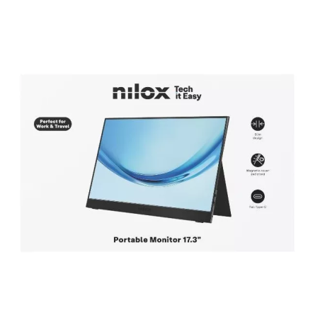 Nilox Nxmp17fhd60117.3" Portable Usb-c Mini-hdmi Ips Fhd 60hz