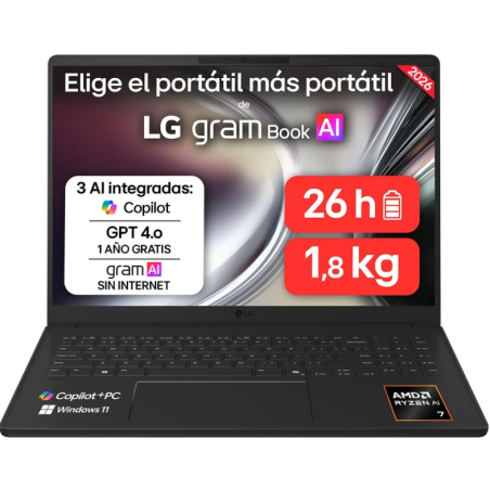 LG 16U55U-G.AU75BN 16" AMD Ryzen AI 7-445 16GB 512GB W11Home