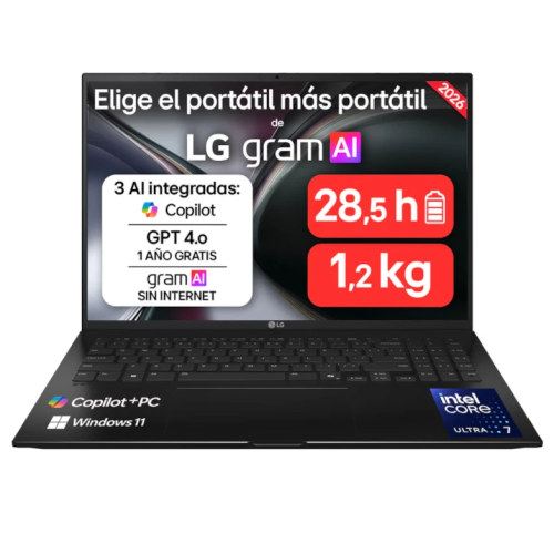 LG 16ZD90TL-G.AX85BN 16" Intel Core Ultra 7-258V 32GB 512GB WQXGA Sin S.O