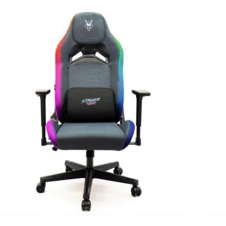 Woxter Silla Gaming Stinger Station Elite LED Azul Rosa