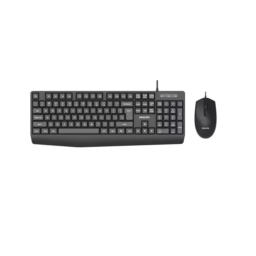 Philips kit Teclado + ratón Usb Spt6237b 1200 Dpi Ergonómico