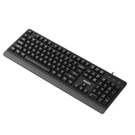 Philips Teclado Usb Spk6247b Ergonómico Multimedia Silencioso