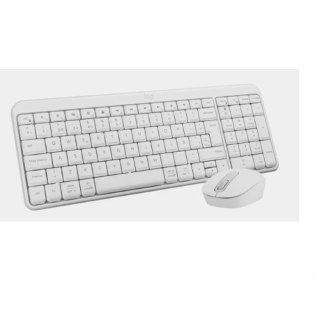 Logitech kit teclado + ratón Bluetooth Mk250 1000 Dpi Compacto Blanco