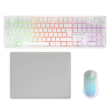 Mars Gaming Combo MCPWXWES GAMING 3IN1 RGB Blanco