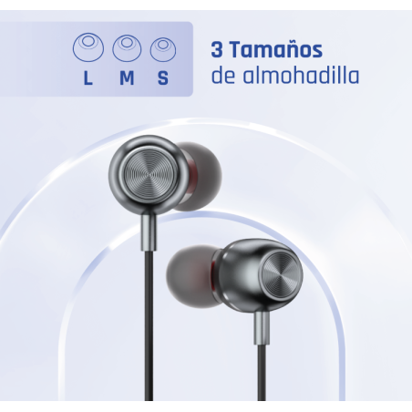 iggual Auriculares con micro intrauditivos Jack3,5
