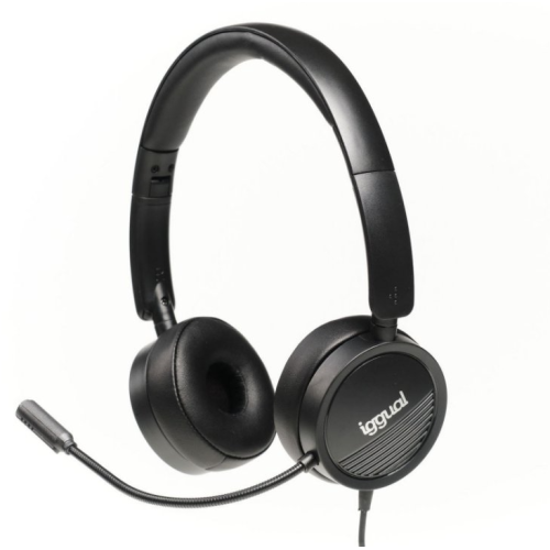 iggual Auriculares con micro Dual Tech USB-3,5 mm