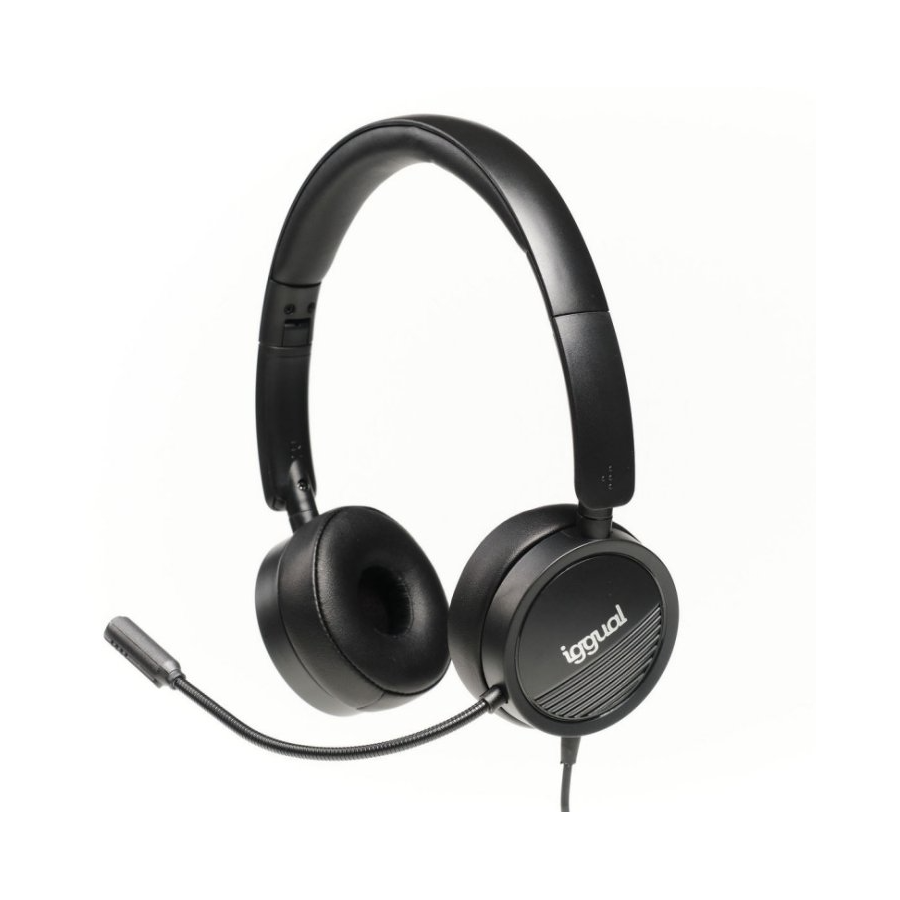iggual Auriculares con micro Dual Tech USB-3,5 mm