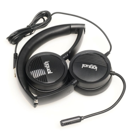 iggual Auriculares con micro Dual Tech USB-3,5 mm