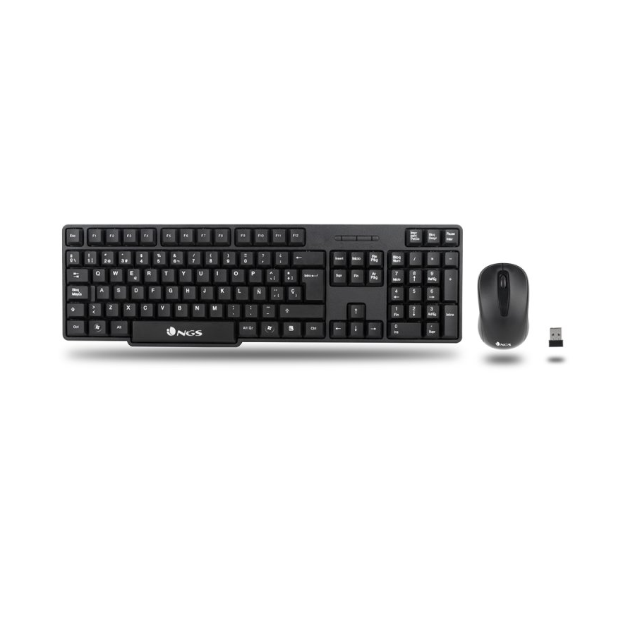 NGS Euphoria kit Teclado+Ratón Inalámbrico 2.4Ghz