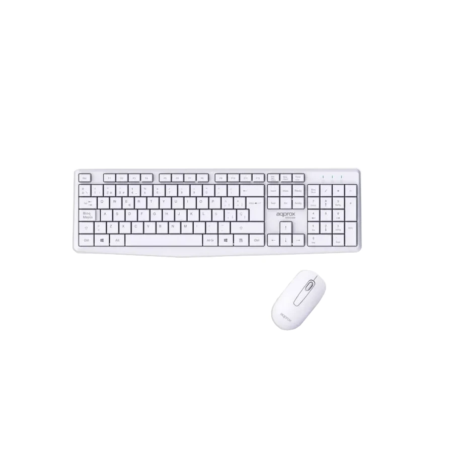 Approx kit Teclado+Ratón Inalambrico X420W 1000DPI Blanco