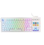 Mars Gaming Usb Mkmasterwes Tkl Smartdeck Mecánico Lcd Gif Rgb Blanco