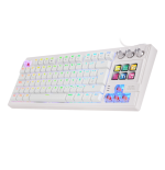 Mars Gaming Usb Mkmasterwes Tkl Smartdeck Mecánico Lcd Gif Rgb BlancoO