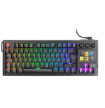 Mars Gaming Usb Mkmaster Tkl Smartdeck Mecánico Lcd Gif Rgb Negro