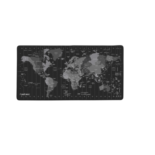 Natec Time Zone Map Alfombrilla Maxi Negra 800X400mm